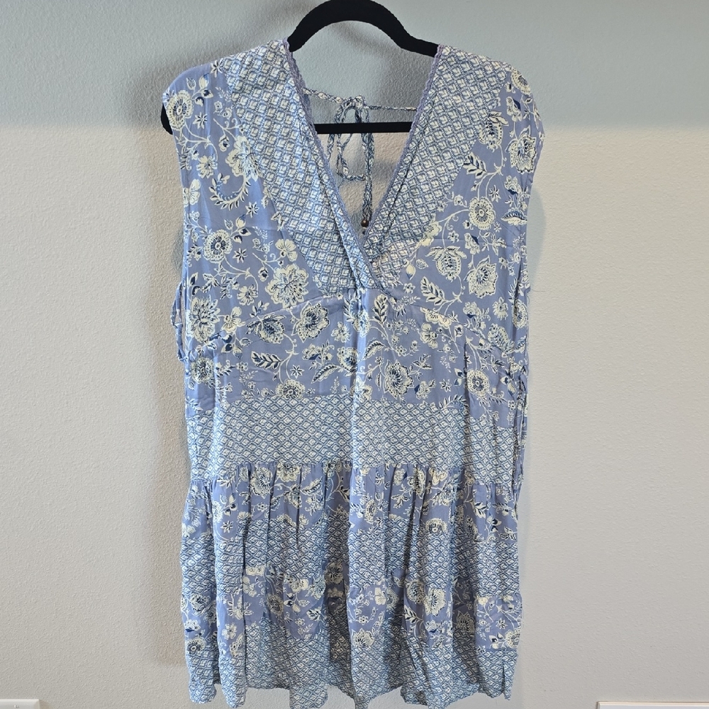 Angie Light Blue Floral Dress